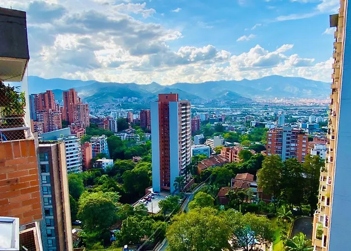 Haustierfreundliches Ferienwohnung Apartamento El Poblado Frontera Nice View Medellín